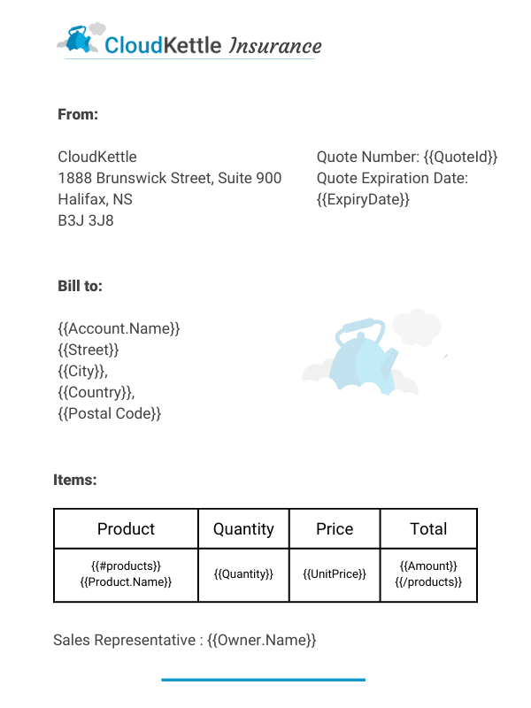 CloudKettle (Now Ateko) insurance template