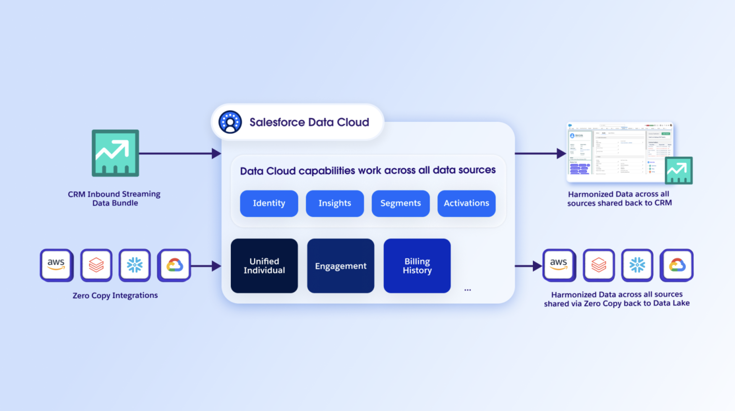 Screenshot of Salesforce Data Cloud Capabilities.