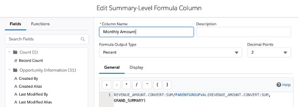 Screenshot of "Edit Summary-Level Formula Column"